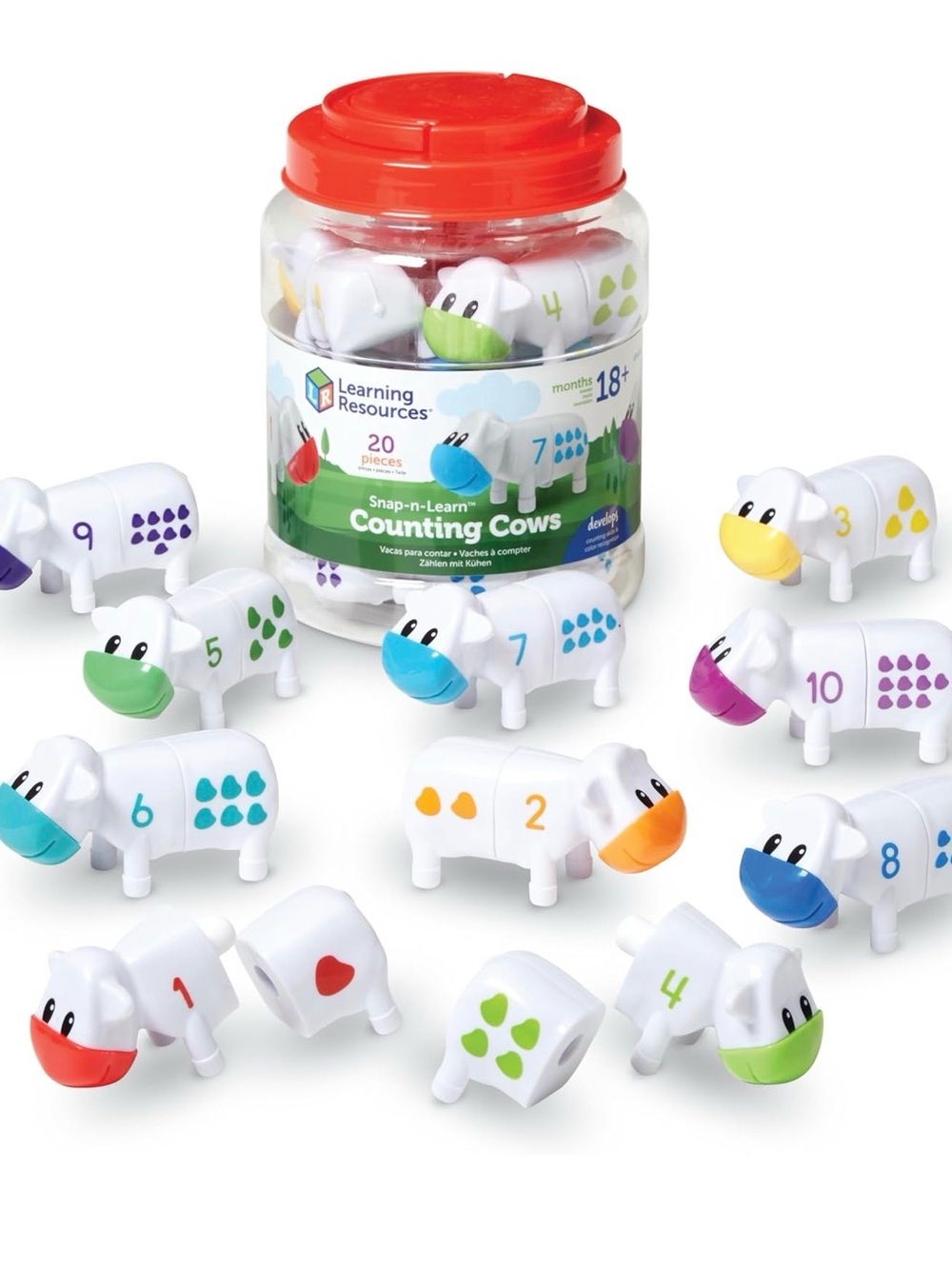 Learning Resources Snap-n-Learn Counting Cows - Multicolor